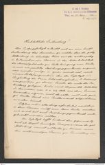 k.k. naturhistorisches Hofmuseum, Intendanzakten 1885-1896 (Hauer), Aktenzahl Z.217/1891, Seite 1